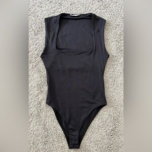 Zara Square Neck Black Bodysuit